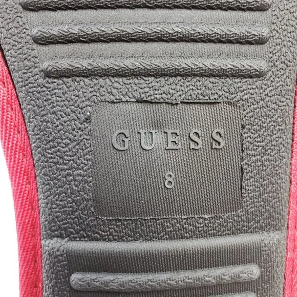 GUESS Men's Slip-On Slippers Red Black White Gray Size 8 - Picture 4 of 5